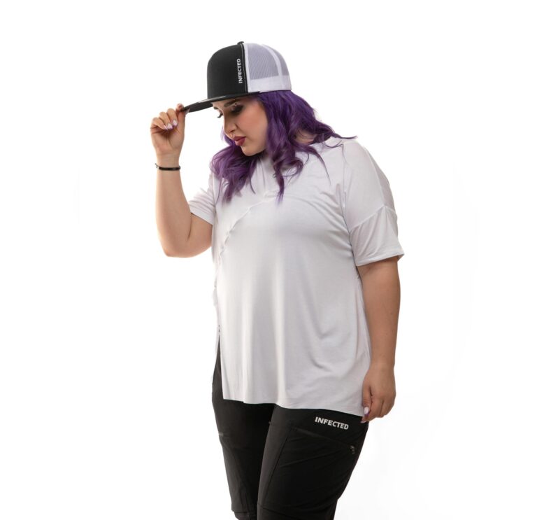 Plus Size Model in Sporty Streetwear Fashion